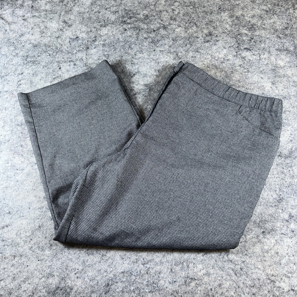 Maggie Barnes For Catherine's Dress Pants Women's 28P Gray Plaid Stretch Career